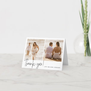 エレガント書結婚の サンキューカード