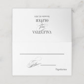 エレガント書結婚の プレイスカード (外部開封)