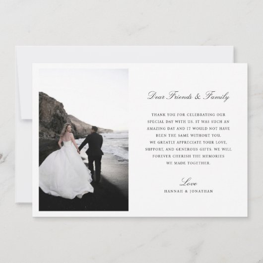 エレガント書結婚サンキューカード サンキューカード (裏面)