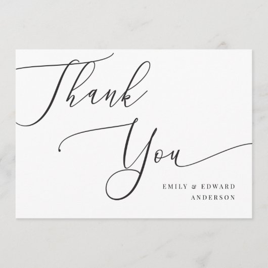 エレガント書結婚サンキューカード サンキューカード (正面)