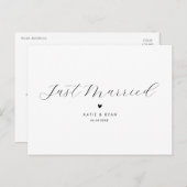 エレガント書結婚発表 ポストカード (正面/裏面)