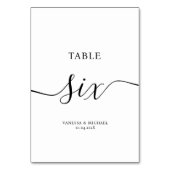 エレガント書結婚表番号 テーブルナンバー (裏面)