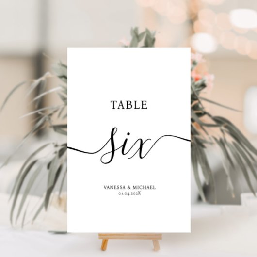 エレガント書結婚表番号 テーブルナンバー