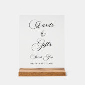 エレガント書結婚表記号 アクリルサイン (正面)