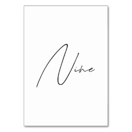 エレガント書結婚表9表番号 テーブルナンバー