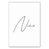 エレガント書結婚表9表番号 テーブルナンバー (裏面)