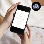 エレガント書縁ど線QRコー結婚ド 招待状