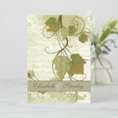 エレガント書記秋の結婚式 招待状 (スタンド正面)