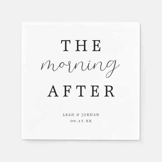 エレガント書道のブ結婚ランチ後 スタンダードカクテルナプキン (正面)