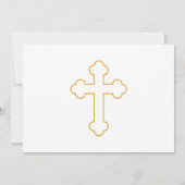 エレガント書道の十字と鳩の確認 招待状 (裏面)