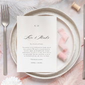 エレガント書道の愛と感謝してい結婚モダンの言葉 プレイスカード