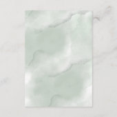 エレガント書道の緑のユーカリ結婚プス エンクロージャーカード (裏面)