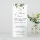 エレガント書道の緑のユーカリ結婚プス プログラム (スタンド正面)