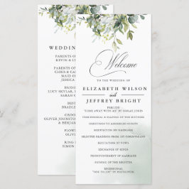 エレガント書道の緑のユーカリ結婚プス プログラム