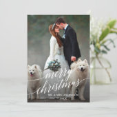 エレガント書道メリー結婚クリスマス シーズンカード (スタンド正面)