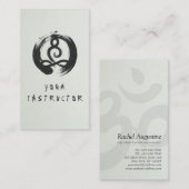 エレガント書道ヨガ瞑想禅OMシンボル 名刺 (正面/裏面)