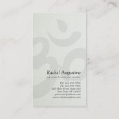 エレガント書道ヨガ瞑想禅OMシンボル 名刺 (裏面)