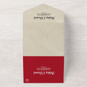 エレガント書道ロマン結婚ティック オールインワン招待状 (外側)