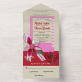 エレガント書道ロマン結婚ティック オールインワン招待状 (内側)