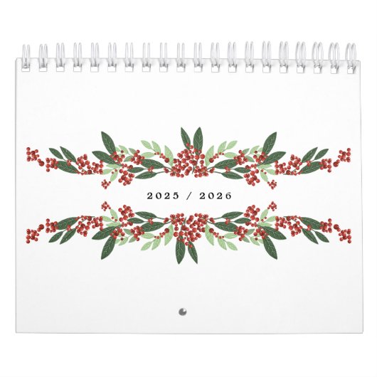 エレガント書道手絵を描クリスマスカスタム カレンダー (カバー)