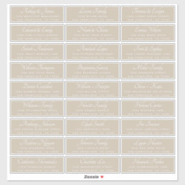 エレガント書道結婚のゲスト住所 シール
