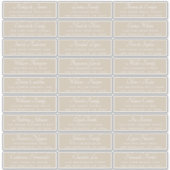 エレガント書道結婚のゲスト住所 シール (正面)