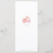 エレガント書道金ゴールドと赤面フローラ結婚の メニュー (裏面)