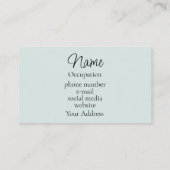 エレガント書道 名刺 (裏面)