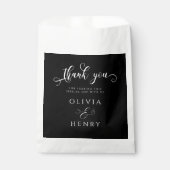 エレガント書道Script Black結婚's Thank フェイバーバッグ (正面)