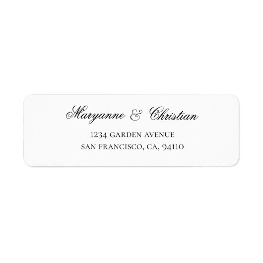 エレガント書⎥結婚差出人住所ラベル ラベル (正面)