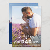 エレガント最高のパパ2 Photo Father's Day Card シーズンカード (正面/裏面)