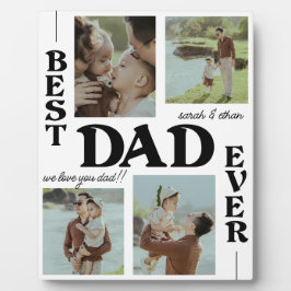 エレガント最高のパパ4枚写真コラージュ父の日 フォトプラーク