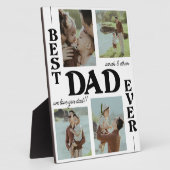 エレガント最高のパパ4枚写真コラージュ父の日 フォトプラーク (側面)