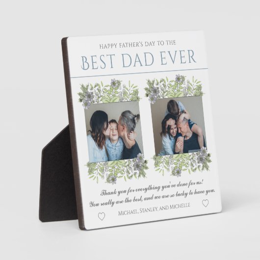 エレガント最高のパパ・エバ・ファザーズ・デイ・フォトコラージュ フォトプラーク (正面)