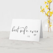 エレガント最高の妻が記念日 カード (黄色い花)