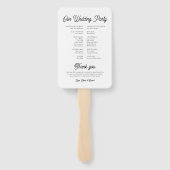 エレガント最高の日のタイムラ結婚イン・プログラム ハンドファン (裏面)