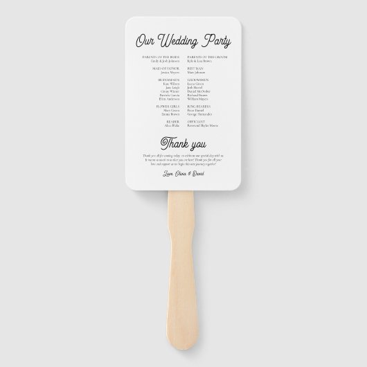 エレガント最高の日のタイムラ結婚イン・プログラム ハンドファン (裏面)