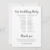 エレガント最高の日のタイムラ結婚イン・プログラム 招待状 (裏面)