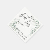 エレガント最高の日結婚前 スタンダードカクテルナプキン (角)