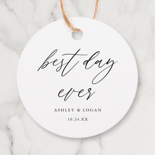 エレガント最高の日結婚前 フェイバータグ (裏面)