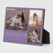 エレガント最高の母は常に紫のコラージュ フォトプラーク (側面)