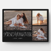 エレガント最高の母は黒コラージュ フォトプラーク (正面)