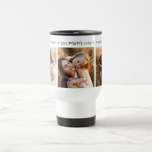 エレガント最高の母エバカスタムー家族の写真コラージュ トラベルマグ (中央)
