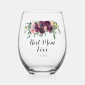 エレガント最高の母 ステムなしワイングラス (正面)