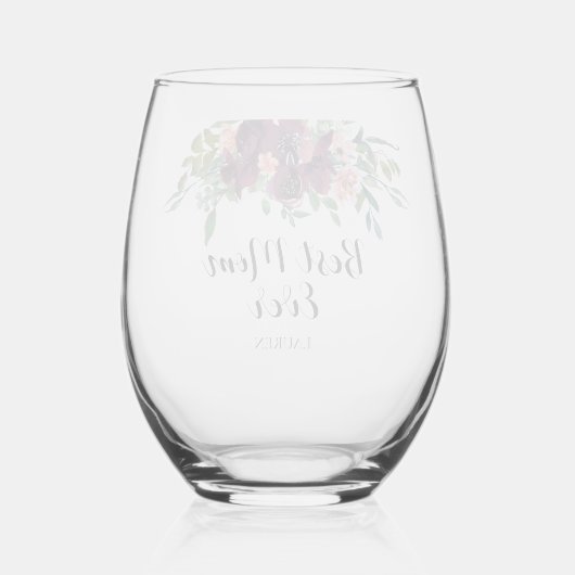 エレガント最高の母 ステムなしワイングラス (裏面)