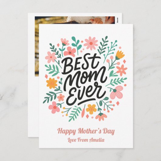 エレガント最高の母 | フローラ母の日 シーズンポストカード (正面/裏面)