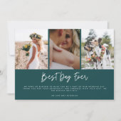 エレガント最高のDay Ever Photo's 結婚 Thank You サンキューカード (正面)