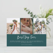 エレガント最高のDay Ever Photo's 結婚 Thank You サンキューカード (スタンド正面)