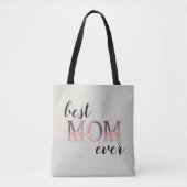 エレガント最高のMOMのフローラタイポグラフィ トートバッグ (正面)