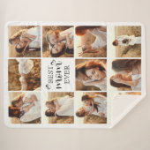 エレガント最高のMom Ever Instagram写真コラージュ シェルパブランケット (正面(横))